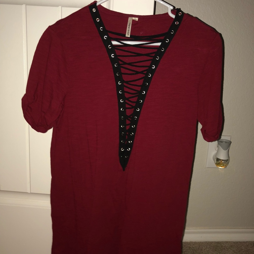 Lace up shirt